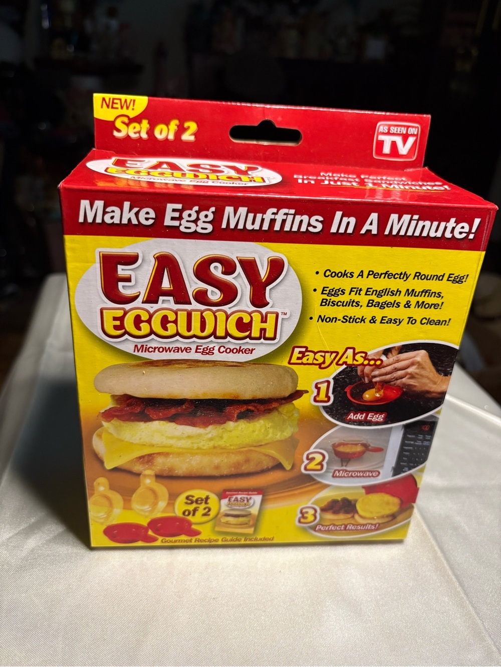 Microwave Egg Cooker Set of 2 - Red and Yellow
